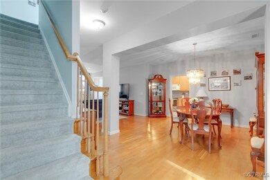 Front Entry Leads to Dining Room. Plantation Shutt
