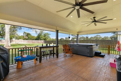 Covered patio from back door