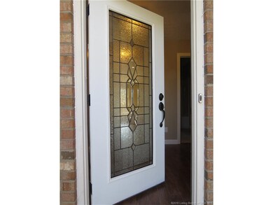 VIEW OF LEADED GLASS FRONT DOOR...