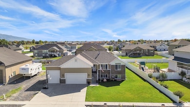 Aerial perspective of home