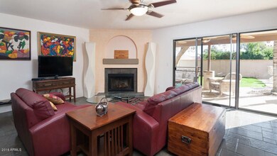 Family room fireplace