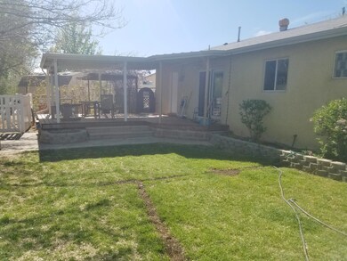 Back patio and yard