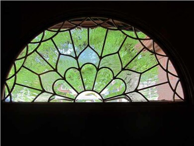 Beveled Glass window Over Door