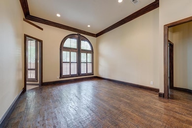 Plantation shutters open up to gorgeous green back