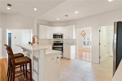 Plenty of cabinet storage, new flooring