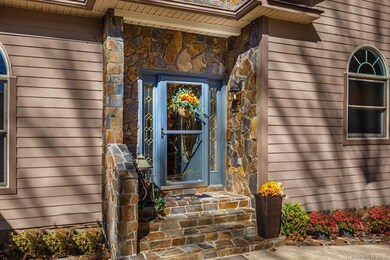 Stone Entrance with forged-iron railing