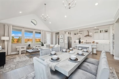 Bright and open great room overlooking kitchen