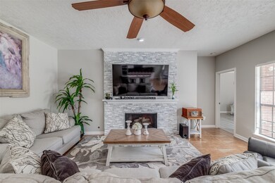 View from the kitchen overlooking the family room
