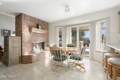Kitchen Eating Nook with Gas Fireplace