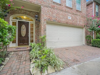 Front door and garage