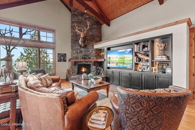 Wood Burning Stone Fireplace