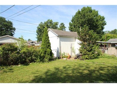 Garage view from backyard