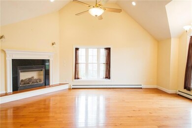 The gas fireplace in the family...