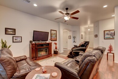 Great Room w/ Ceiling Fan