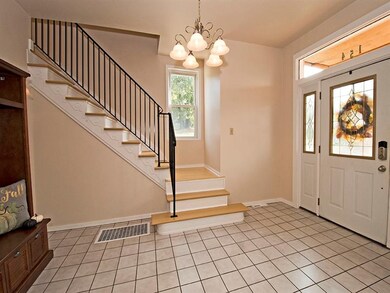 This grand foyer is a great place to welcome your 