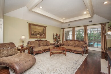 The family room is large and lots of natural light
