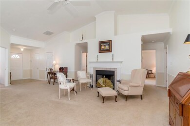 Family room view from kitchen