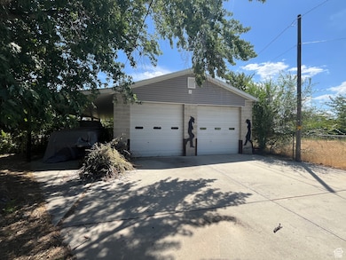 Garage with driveway