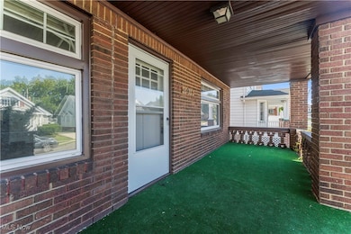 View of covered porch