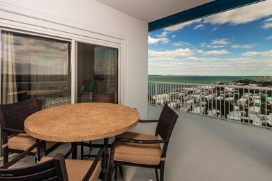 Covered porch with ocean and ICW views