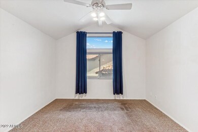 Owner's suite with vaulted ceiling