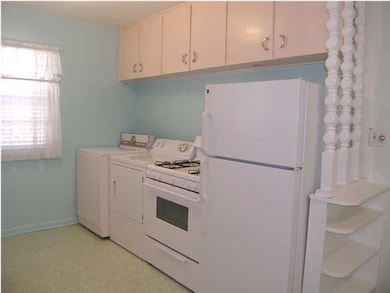 The east wall of the kitchen.