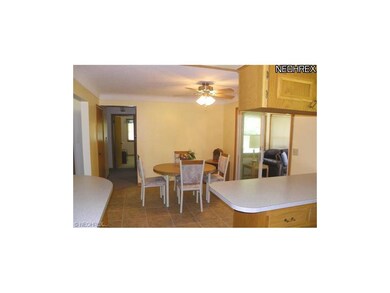 View of dining area from kitchen