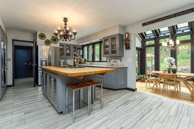 Looking into the dining area