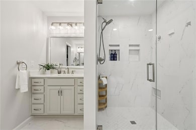 Dual vanities and thoughtful design in the primary bath renovation