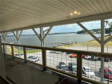 Lake view from condo, new railing being installed 