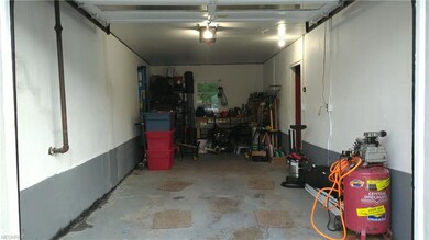 Deep one car garage