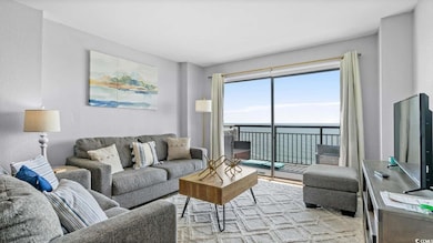 Living room featuring a textured wall
