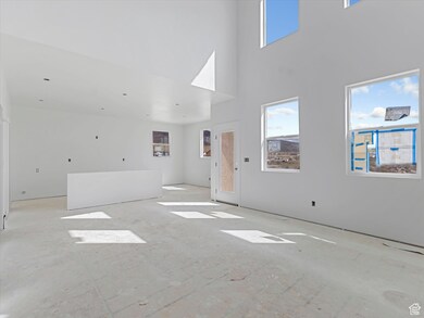 Empty room with a towering ceiling