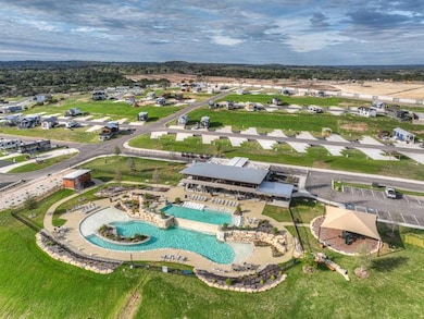 Bird's eye view of a pool area