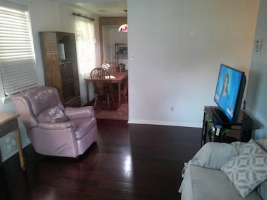 Living room featuring dark hardwood / wood-style floors
