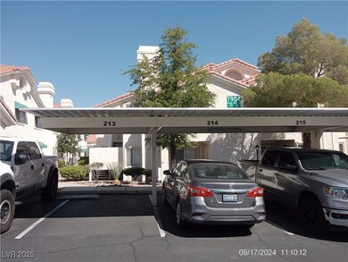 View of covered parking lot