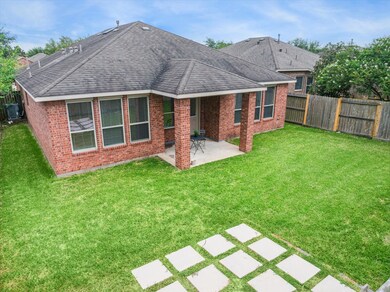 Aerial Photo of the spacious backyard showcasing t