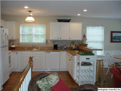 kitchen open to dining and great room.   Great ope