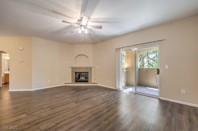 Luxury vinyl flooring, granite fireplace surround,