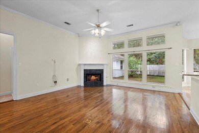 Living room with fireplace