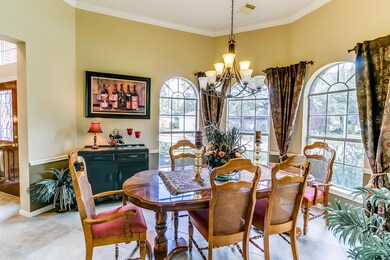 Crown molding and update lighting fixtures complete this room!