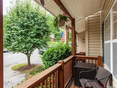 Relax on the front covered porch