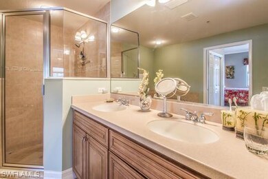Double Sink Vanity with large walk-in shower in Ma