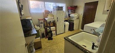 Clothes washing area with washer and dryer, laundr
