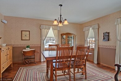 Remodeled formal dining room with new hardwood flo