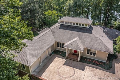 Circular paved driveway