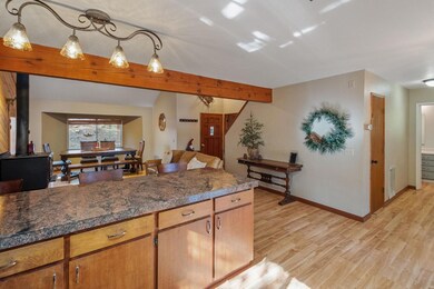 Kitchen looking out to the living room