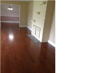View from the living room into the formal dining r