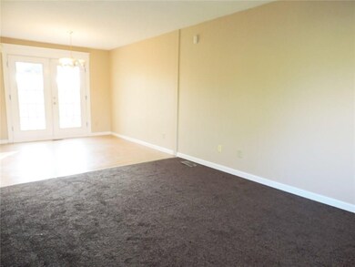 View of living room and dining room