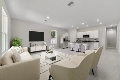 Light & bright open concept living. Virtually Staged.